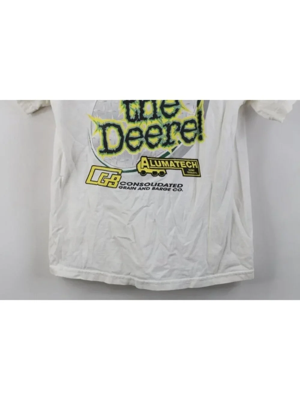 Vintage Y2K Boys Large Fear the Deere Tractor Racing Tampico Motorsports T-Shirt